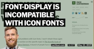 font-display is Incompatible with Icon Fonts