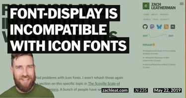 font-display is Incompatible with Icon Fonts