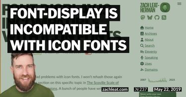 font-display is Incompatible with Icon Fonts