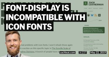 font-display is Incompatible with Icon Fonts