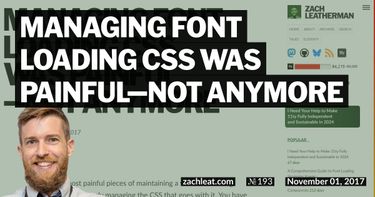 Managing Font Loading CSS Was Painful—Not Anymore