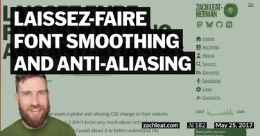 Laissez-faire Font Smoothing and Anti-aliasing