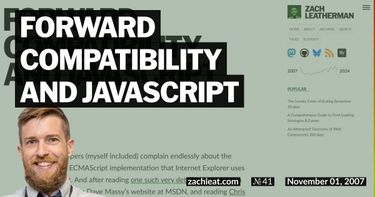 Forward Compatibility and JavaScript