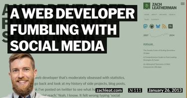 A Web Developer Fumbling with Social Media