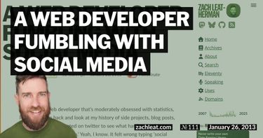A Web Developer Fumbling with Social Media
