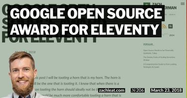 Google Open Source Award for Eleventy