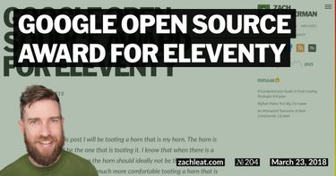Google Open Source Award for Eleventy