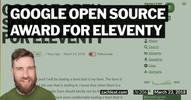 Google Open Source Award for Eleventy