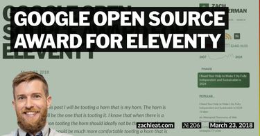 Google Open Source Award for Eleventy