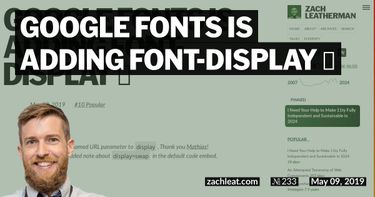 Google Fonts is Adding font-display 🎉