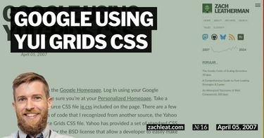 Google Using YUI Grids CSS