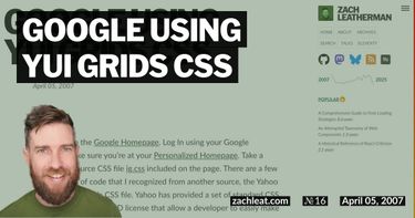 Google Using YUI Grids CSS