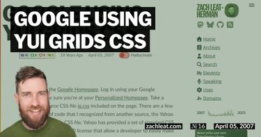 Google Using YUI Grids CSS