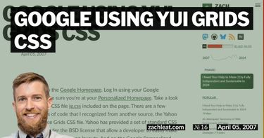 Google Using YUI Grids CSS