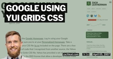 Google Using YUI Grids CSS
