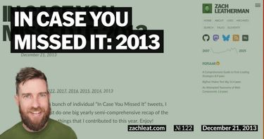 In Case You Missed It: 2013
