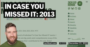 In Case You Missed It: 2013