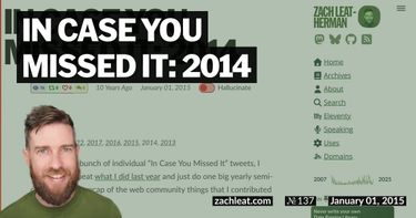 In Case You Missed It: 2014