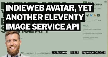 IndieWeb Avatar, yet another Eleventy Image Service API