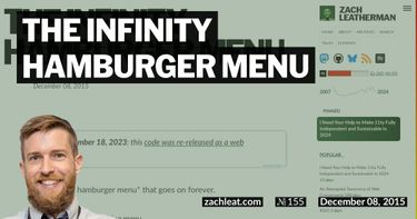 The Infinity Hamburger Menu