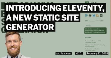 Introducing Eleventy, a new Static Site Generator