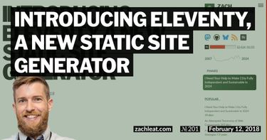Introducing Eleventy, a new Static Site Generator