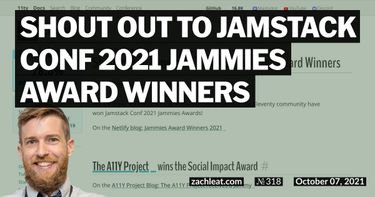 Shout out to Jamstack Conf 2021 Jammies Award Winners