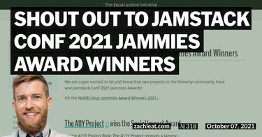 Shout out to Jamstack Conf 2021 Jammies Award Winners