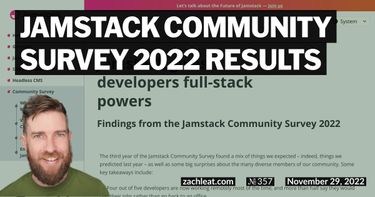 Jamstack Community Survey 2022 Results