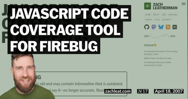 OpenGraph image for zachleat.com/web/javascript-code-coverage-tool-for-firebug/