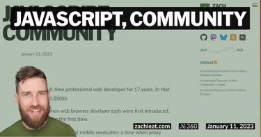 JavaScript, Community