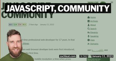 JavaScript, Community