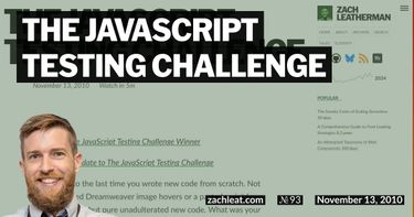 The JavaScript Testing Challenge