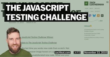 The JavaScript Testing Challenge