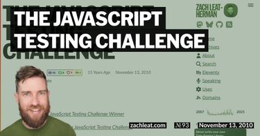 The JavaScript Testing Challenge