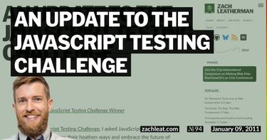 An Update to The JavaScript Testing Challenge
