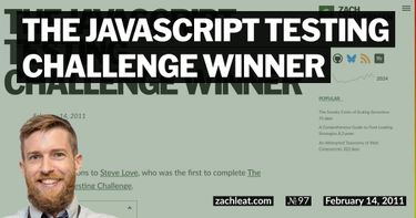 The JavaScript Testing Challenge Winner