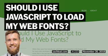 Should I Use JavaScript to Load My Web Fonts?