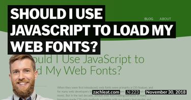 Should I Use JavaScript to Load My Web Fonts?