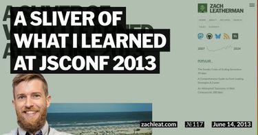 A Sliver of What I Learned at JSConf 2013