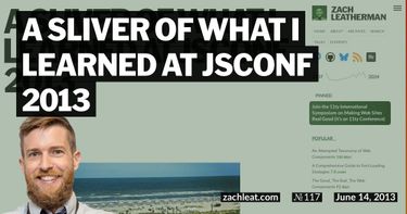A Sliver of What I Learned at JSConf 2013