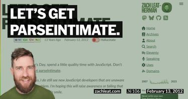 Let&#8217;s get parseIntimate.