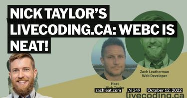 Nick Taylor’s livecoding.ca: WebC is neat!