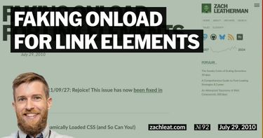 Faking Onload for Link Elements