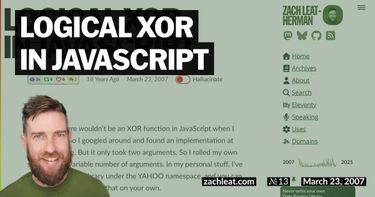 Logical XOR in JavaScript
