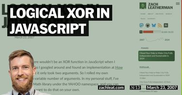 Logical XOR in JavaScript