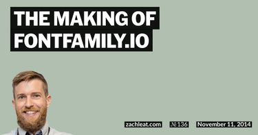 The Making of fontfamily.io