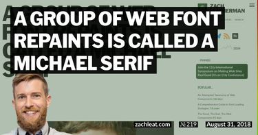 A Group of Web Font Repaints is called a Michael Serif