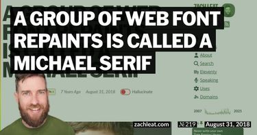 A Group of Web Font Repaints is called a Michael Serif