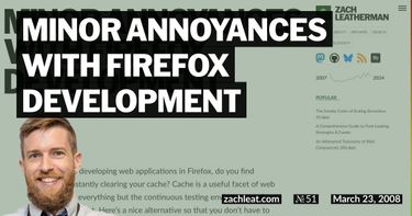 Minor Annoyances with Firefox Development